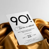 Unieke minimalist Bewaar de datum 90e verjaardag Kaart