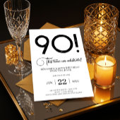 Unieke minimalist Bewaar de datum 90e verjaardag Kaart