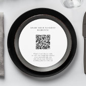 Unieke minimalistische bruiloft QR Code Enclosure Kaart