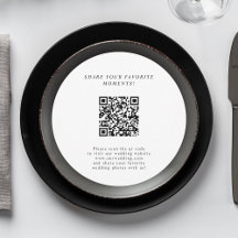 Unieke minimalistische bruiloft QR Code Enclosure 