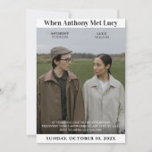 Unieke minimalistische foto bruiloft kaart (Voorkant)