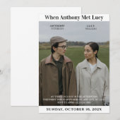 Unieke minimalistische foto bruiloft kaart (Voorkant / Achterkant)