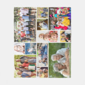 Unieke minimalistische fotocollage van 12 fleece deken (Voorkant)