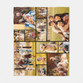 Unieke minimalistische fotocollage van 12 fleece deken (Voorkant)