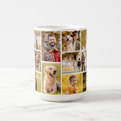Unieke minimalistische fotocollage van 12 koffiemok (Center)
