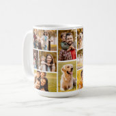 Unieke minimalistische fotocollage van 12 koffiemok (Voorkant links)