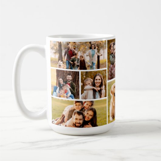 Unieke minimalistische fotocollage van 12 koffiemok (Links)