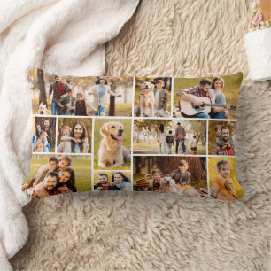 Unieke minimalistische fotocollage van 12 kussen