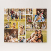 Unieke minimalistische fotocollage van 12 legpuzzel (Horizontaal)