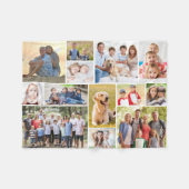 Unieke minimalistische fotocollage van 13 fleece deken (Voorkant (Horizontaal))