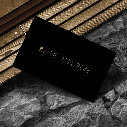 Unieke minimalistische God Typografie Clean Black Visitekaartje