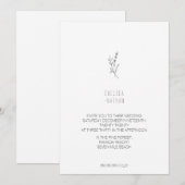 Unieke Minimalistische Ivoren Trouw Uitnodiging (Voorkant / Achterkant)