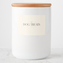 Unieke, minimalistische label voor het bewaren van voedselcontainer etiket