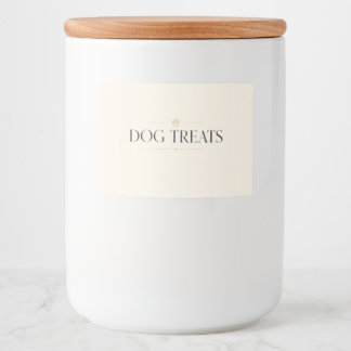 Unieke, minimalistische label voor het bewaren van voedselcontainer etiket