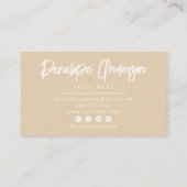 Unieke minimalistische neutrale Boho chique modern Visitekaartje (Achterkant)