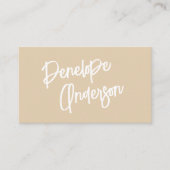 Unieke minimalistische neutrale Boho chique modern Visitekaartje (Voorkant)