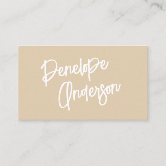 Unieke minimalistische neutrale Boho chique modern Visitekaartje (Voorkant)