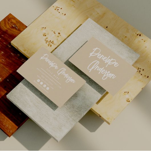 Unieke minimalistische neutrale Boho chique modern Visitekaartje