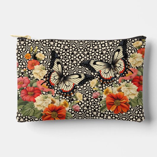 Unieke Mixed Media Bloemen Vlinders Etui (Voorkant)