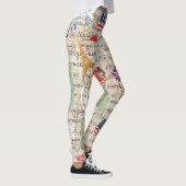 Unieke Mode Verenigde Staten Kaarten en tekstbijvo Leggings (Rechts)