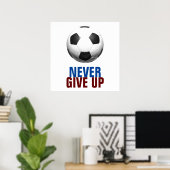 Unieke Modern geven nooit het Football van Voetbal Poster (Thuiskantoor)