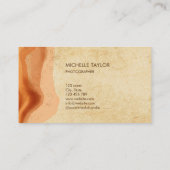 Unieke Modern Monogram Abstract Boho Terracotta Visitekaartje (Achterkant)