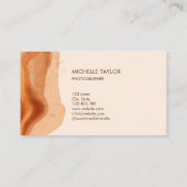 Unieke Modern Monogram Abstract Boho Terracotta Visitekaartje (Achterkant)