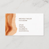 Unieke Modern Monogram Abstract Boho Terracotta Visitekaartje (Achterkant)