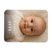 Unieke moderne aangepaste Baby-foto met bewerkbare Magneet (Horizontaal)