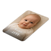 Unieke moderne aangepaste Baby-foto met bewerkbare Magneet (Linkerzijde)