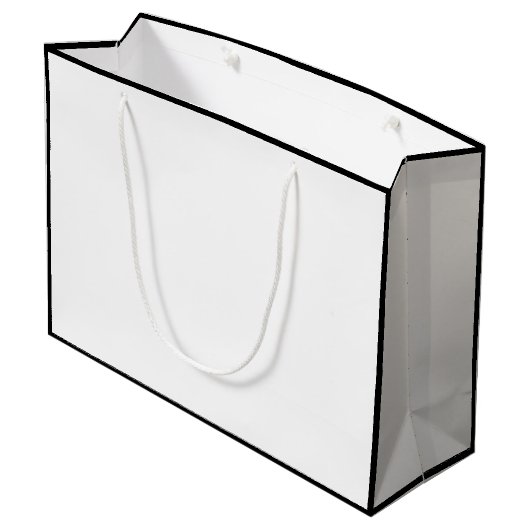 Unieke & moderne aangepaste logo boutique shopping groot cadeauzakje (Achterkant Gekanteld)