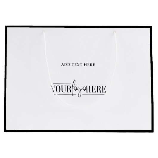 Unieke & moderne aangepaste logo boutique winkelza groot cadeauzakje (Voorkant)