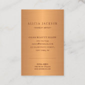 Unieke, moderne abstracte borstels gouden monogram visitekaartje (Achterkant)