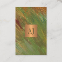 Unieke, moderne abstracte borstels gouden monogram