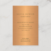 Unieke, moderne abstracte borstels gouden monogram visitekaartje (Achterkant)