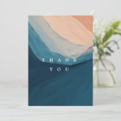 Unieke, moderne, blanco bedankt kaart (Staand voorkant)