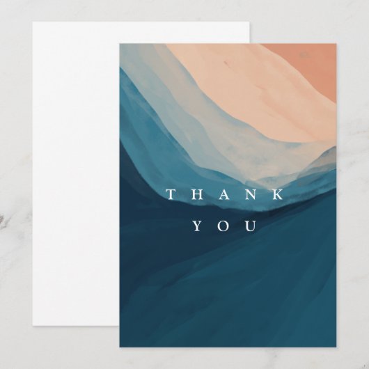 Unieke, moderne, blanco bedankt kaart (Voorkant / Achterkant)