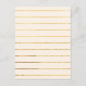 Unieke moderne champagne- en goudkleurige script-i informatiekaartje (Achterkant)