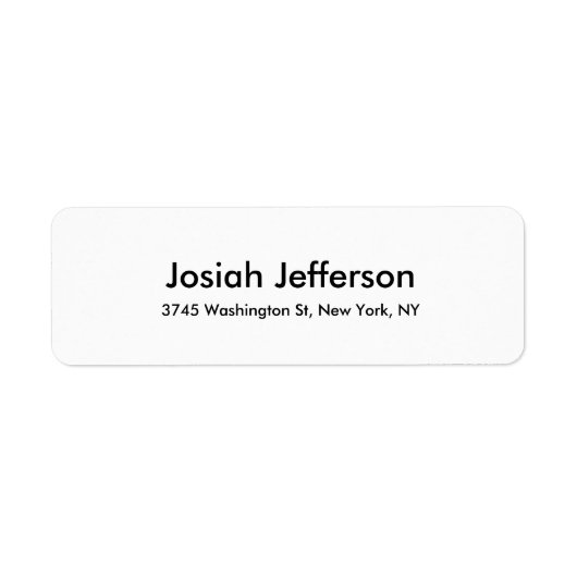 Unieke Moderne Creatieve Plain Zwart & Wit Etiket (Voorkant)