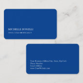 Unieke, moderne diepblauw visitekaartje (Voorkant / Achterkant)