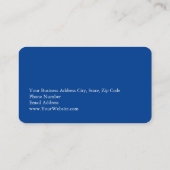 Unieke, moderne diepblauw visitekaartje (Achterkant)