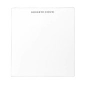 Unieke Moderne Duidelijke Minimalistische Naam Notitieblok (Voorkant)