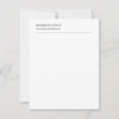 Unieke Moderne Duidelijke Minimalistische Naam Notitiekaartje (Voorkant)