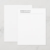 Unieke Moderne Duidelijke Minimalistische Naam Notitiekaartje (Voorkant / Achterkant)