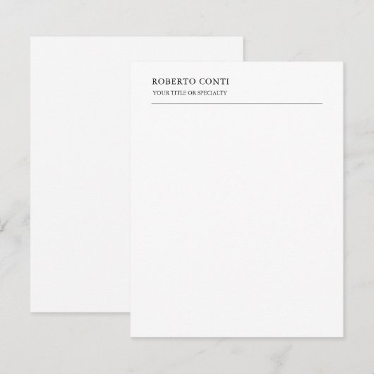 Unieke Moderne Duidelijke Minimalistische Naam Notitiekaartje (Voorkant / Achterkant)