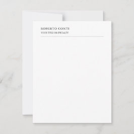 Unieke Moderne Duidelijke Minimalistische Naam Notitiekaartje