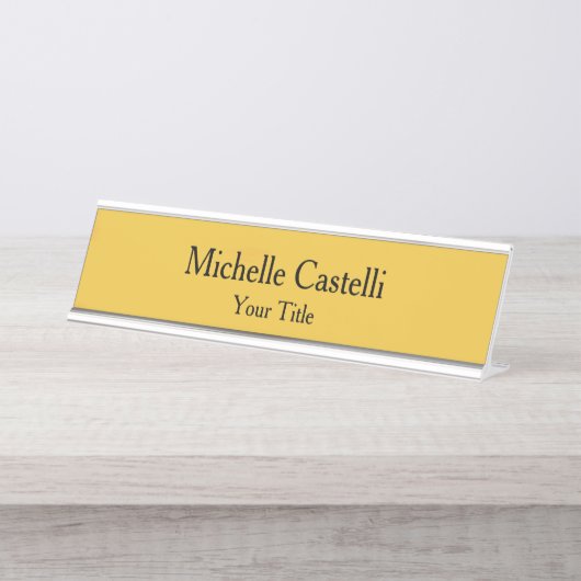 Unieke, moderne, eenvoudige bureau naambordje (Voorkant)