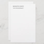 Unieke Moderne Eenvoudige Minimalist Briefpapier (Voorkant / Achterkant)