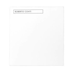 Unieke Moderne Eenvoudige Minimalistische Naam Notitieblok