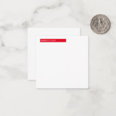 Unieke moderne eenvoudige minimalistische naam roo notitiekaartje (Voorkant / Achterkant in situ)